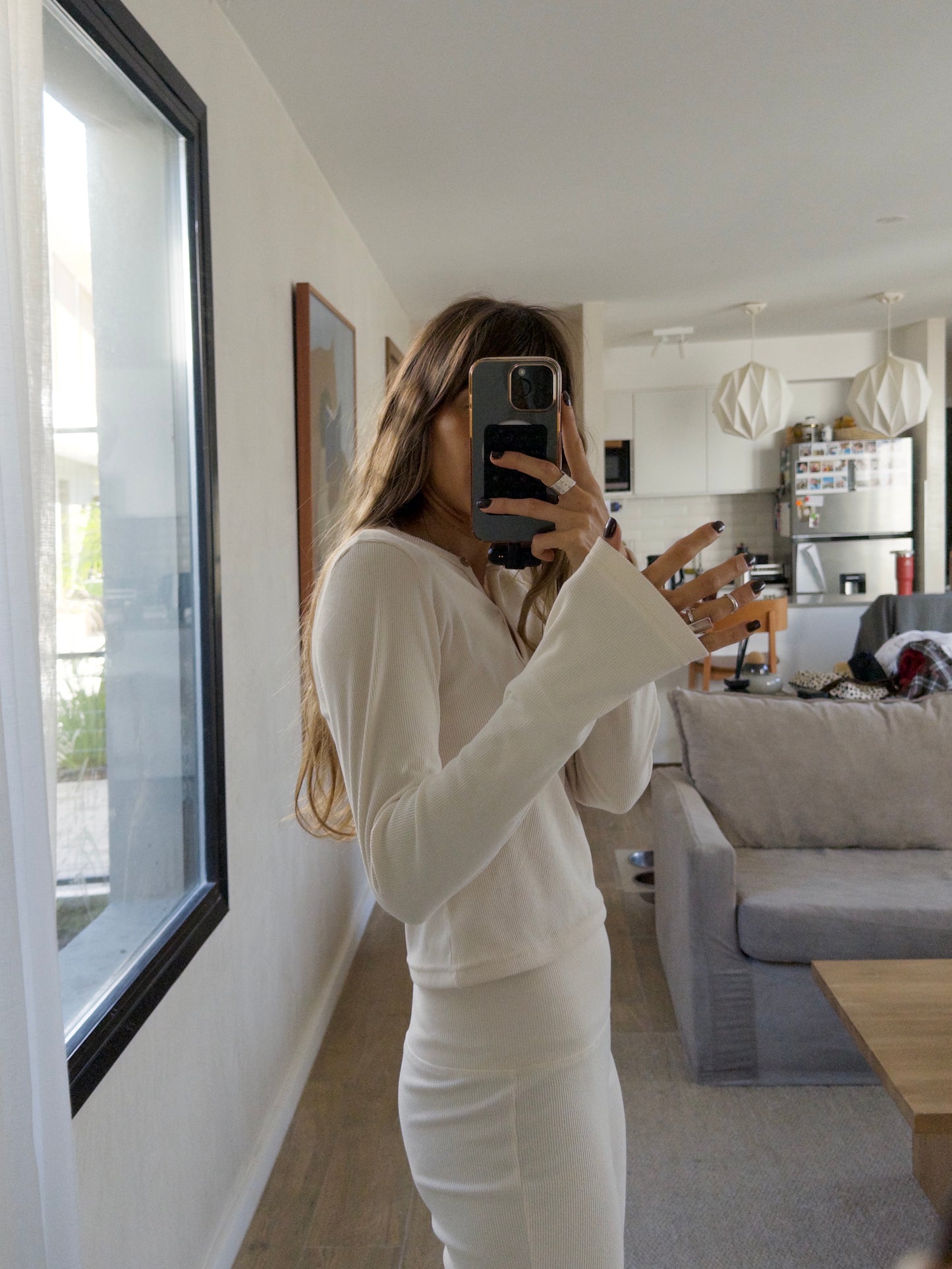 REMERA RIB OFF WHITE